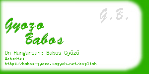 gyozo babos business card